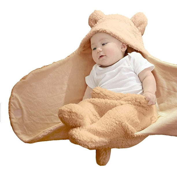 Mantas lindas para bebés recién nacidos, niños y niñas, mantas de felpa,  color marrón Zhivalor CW-CC086-3