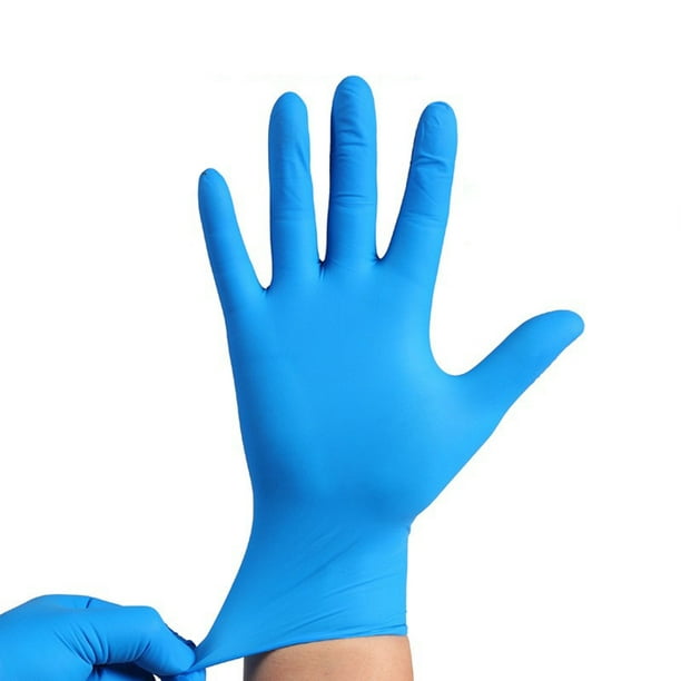 Guantes desechables, 100 guantes de examen híbridos de nitrilo-vinilo, sin  polvo, sin látex, aptos para cocina y alimentos - Dexterous (XL) ER