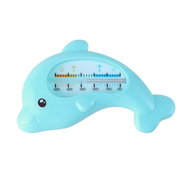 Termómetro de agua Bebé delfín Juguete de baño flotante de plástico Cuidado  de bebés (Azul Tmvgtek Para estrenar