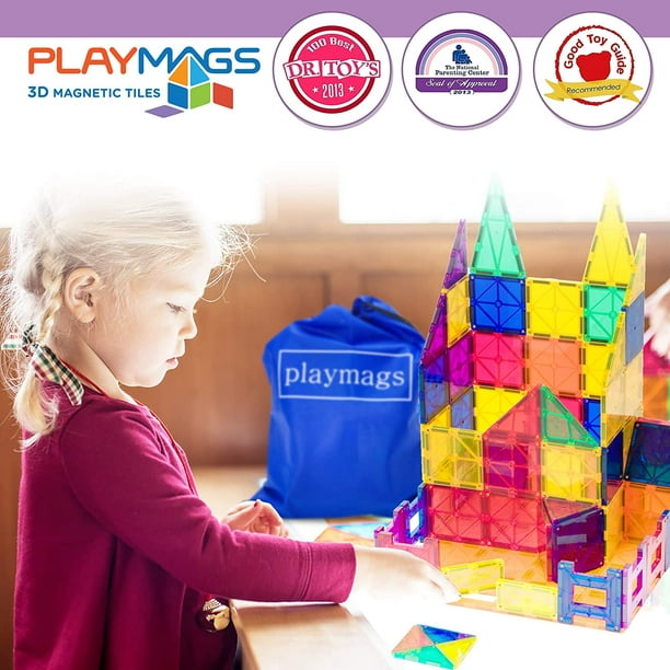 Imanes para niños Juguetes de aprendizaje STEM Bloques magnéticos de  construcción 3D Juguetes magnéticos de construcción para niños y niñas de 3