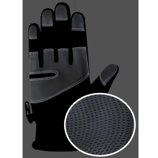 Flbirret Guantes de invierno impermeables a prueba de viento para hombre,  pantalla táctil, agarre antideslizante, guantes térmicos negros cálidos y