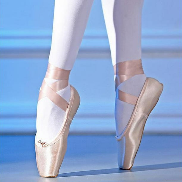  Zapatos de ballet para mujer, zapatos puntiagudos para ballet,  de lona elástica, zapatos de danza de malla eléctrica, zapatillas de ballet  con lazo para niñas (color caramelo, talla de zapato: 44) 
