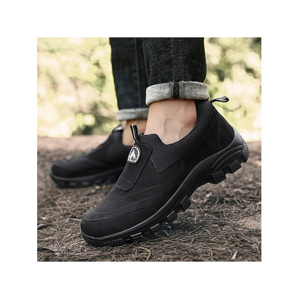 Oucaili Zapatos sin cordones para hombres mocasines para caminar zapatillas  de senderismo zapatos de Oucaili