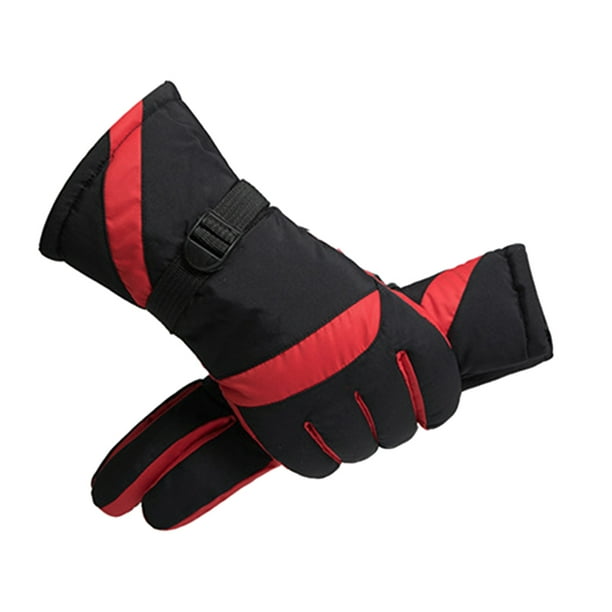 Jumpingount 1 par de guantes de esquí para nieve, invierno, impermeables, a prueba de pantalla táctil térmica, Snowboard, pesca, patinaje, guantes y mitones negro rojo Jumpingount AP013064-01 | Walmart en línea