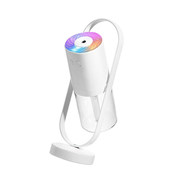 Humidificador inalámbrico, niebla fina giratoria de 360 grados, carga USB  de bajo ruido con luz de proyector para el hogar, coche, oficina, blanco