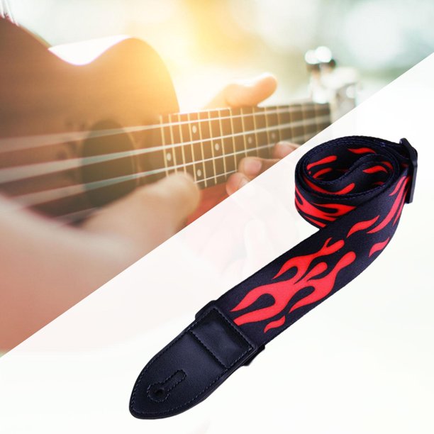 Correa de guitarra, instrumento Musical Universal para guitarra acústica,  ukelele, accesorios para bajos Sunnimix cinturón con correa para bajo