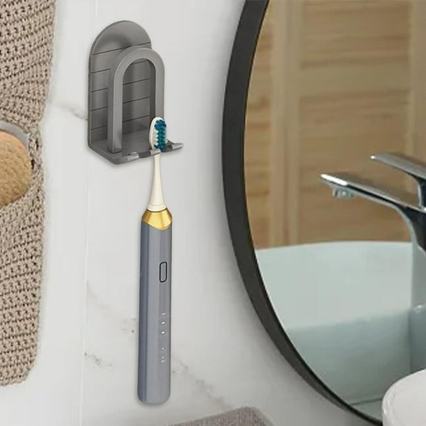 Portacepillos de dientes para baños, soporte eléctrico para cepillos de  dientes montado en la pared, soporte de cepillado de dientes de acero