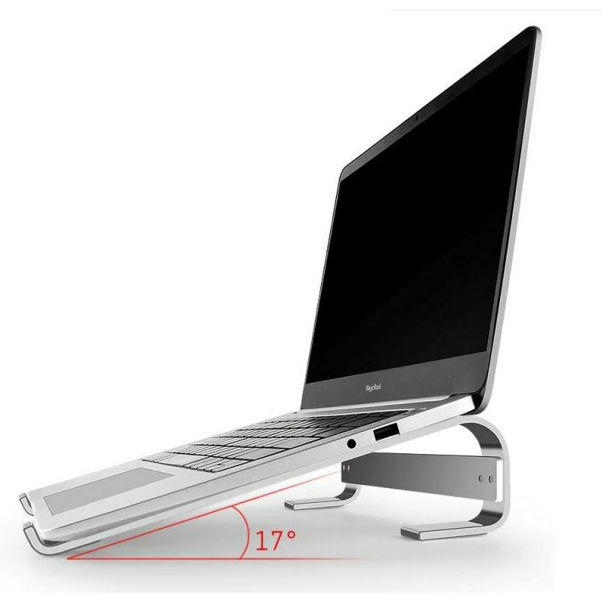 KYQEE Elevador de computadora portátil para escritorio, soporte ergonómico  de aluminio para computadora portátil, soporte ventilado para computadora