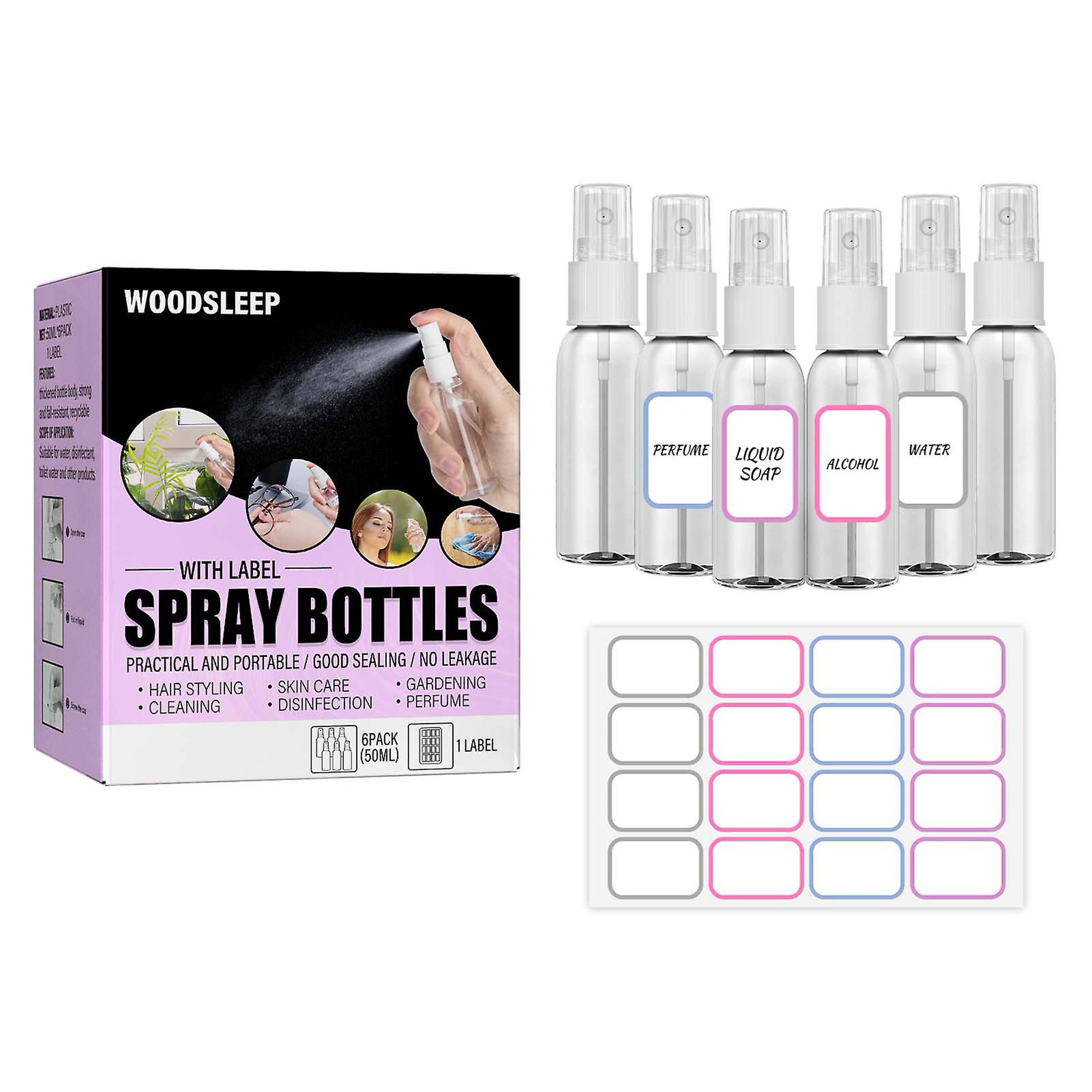 Clear Empty Mini Mister Spray Bottles Travel Bottle Set Spray