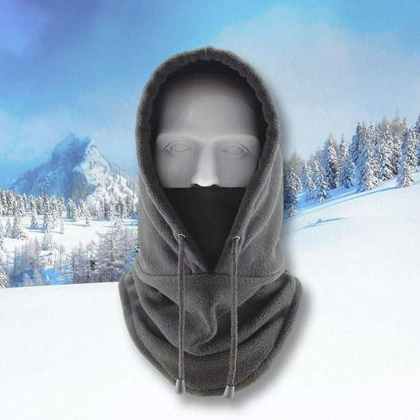 Máscara de esquí Máscara facial Mujeres Balaclava Fleece Hood Winter Head  Warmer Face Talla única Cola Sombrero cálido de invierno