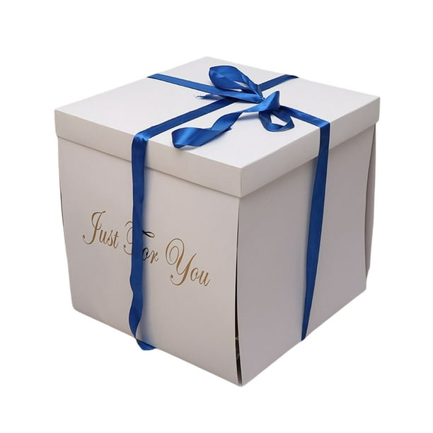 Caja sorpresa de regalo dulce para fiesta de cumpleaños de boda, cajas de  embalaje de recuerdo, caja de almacenamiento de compromiso, hogar,  Almacenamiento y organización del hogar Cinta azul Injueey HA081335-03
