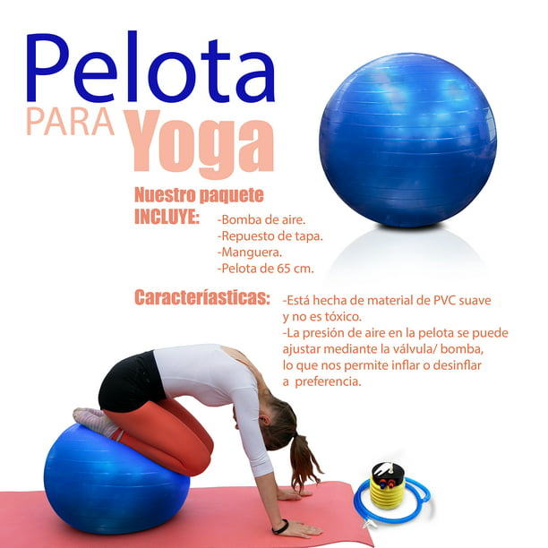 Pelota De Yoga Fitness Inflable 65cm