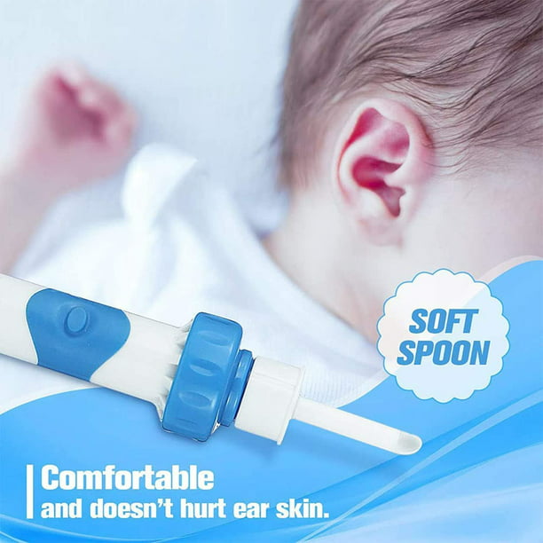Limpiador de cera de oído eléctrico inalámbrico para niños, dispositivo de  limpieza de oídos en espiral, inalámbrico, vibración segura, indolora,  aspirador