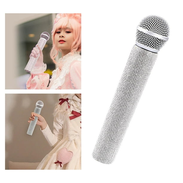 Micrófono falso para disfraz de 12 micrófonos de plástico de juguete para  niños, micrófono de juguete para cosplay, estrella de rock, estrella de  pop
