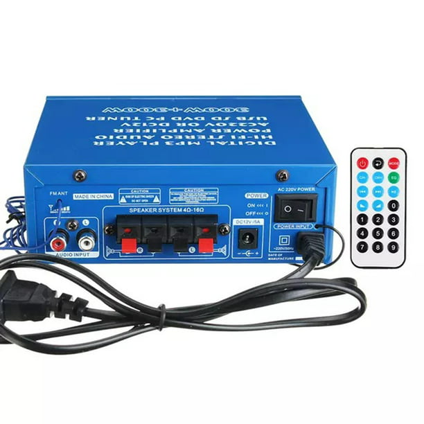 AMPLIFICADOR DE POTENCIA DE Audio con Bluetooth, 2x68W, 2 canales,  amplificador estéreo HiFi, receptor de sonido de potencia para altavoces en  casa, sistema de cine - AliExpress