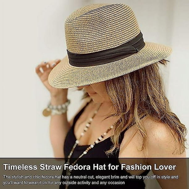Sombrero de paja para hombres y mujeres, sombrero de Panamá, sombrero para  el sol de ala ancha de verano, anti-uv para viajes en la playa, sombrero  para el sol Rojo Verde Cocina