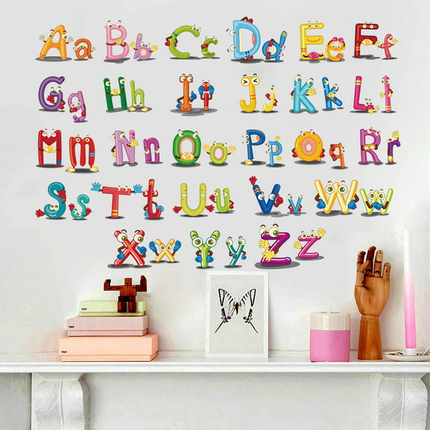 Pegatinas adhesivas del alfabeto, pegatinas de letras del alfabeto,  pegatinas de letras, 10 pegatina TUNC Sencillez