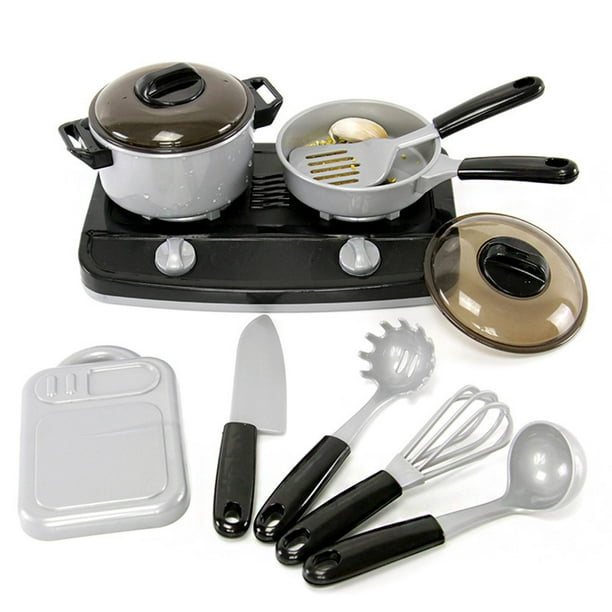 Juego de cocina portátil para , juego de sartenes, utensilios de cocina,  juegos de juguetes, utensil Sunnimix Juego de cocina para niños