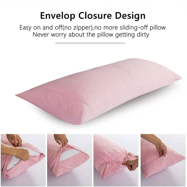 Funda de almohada larga color rosa de 20in X 50in marca Room Essentials –  Segunda que Barato