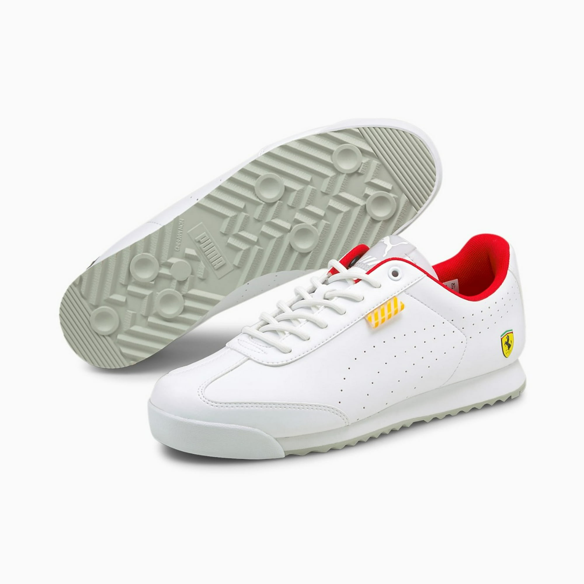 Zapatillas de hombre blancas Roma Via Perf de Puma para Ferrari