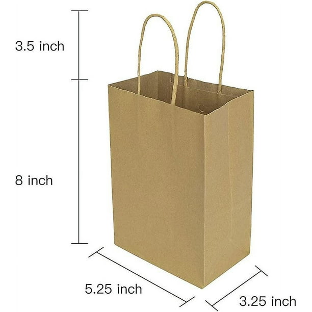 Paquete de 60 bolsas de papel con asas a granel de 826 x 6 x 315 pulgadas  bolsas de regalo pequeñas de 16 bolsas de colores diferentes para personas