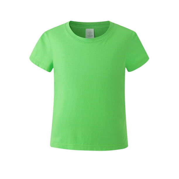 Playeras niños camiseta color verde para