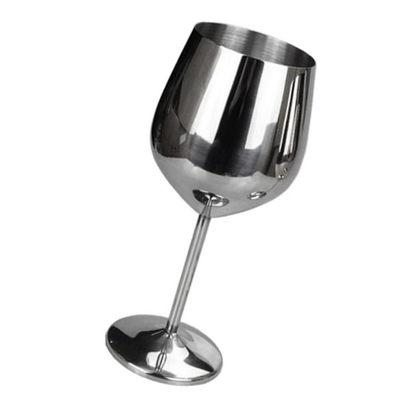 10PZAS JUEGO DE 2 COPAS PARA VINO DE ACERO INOXIDABLE MATE 500ML KAPY