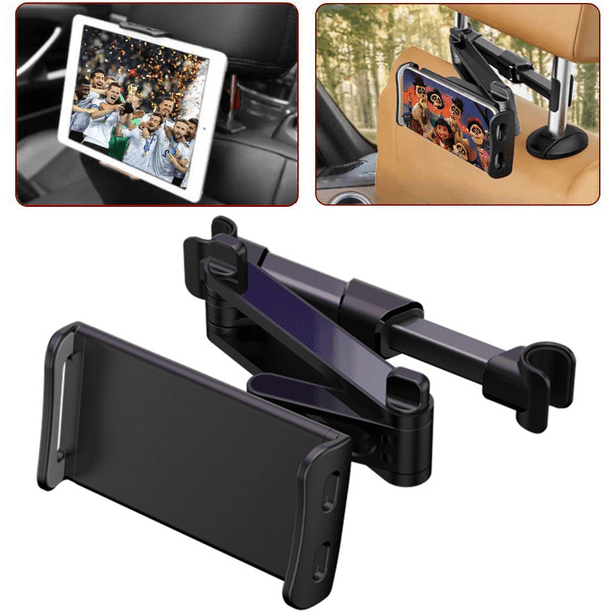 Soporte para tableta de coche, reposacabezas retráctil para coche, soporte  para teléfono inteligente/interruptor/iPad, soporte para tableta ajustable  giratorio de 360 ° para asiento trasero de coche Ormromra 220573-1