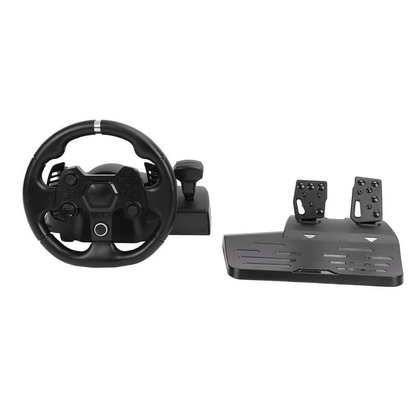 Volante de carreras con vibración para videojuegos, volante de carreras con  USB 7 en 1, rotación de 270°, con Pedal para PS4