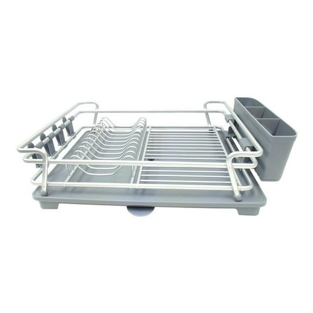 Escurridor Trastes Aluminio Con Portacubieros Acero Inox Namaro