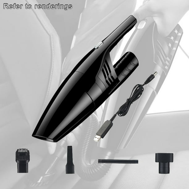  Aspirador de mano, multifuncional Mini 4500Pa portátil de 120 W  de bajo ruido USB de carga inalámbrica aspiradora de coche, con uso en  húmedo/seco, para el hogar coche polvo de desechos