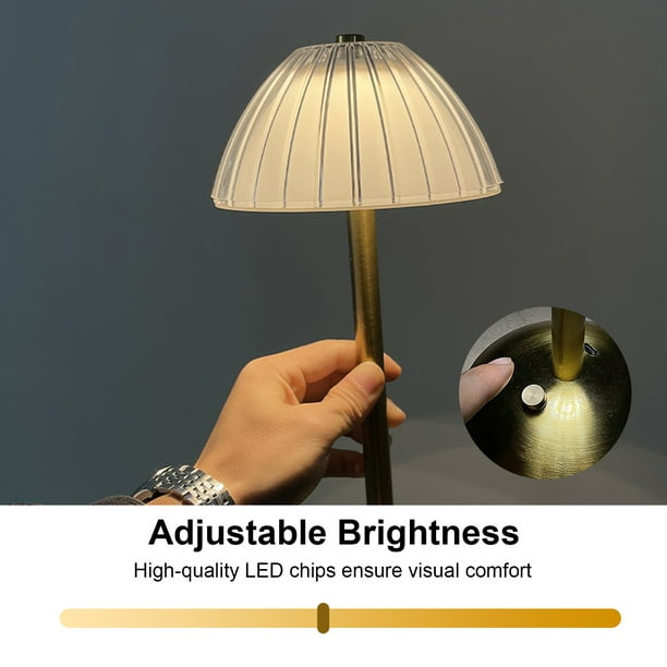 Lámpara de mesa LED inalámbrica, lámpara de noche recargable por