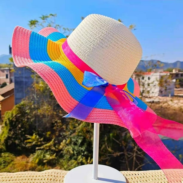 Sombreros de paja Mujeres Sombrero de protección solar de moda