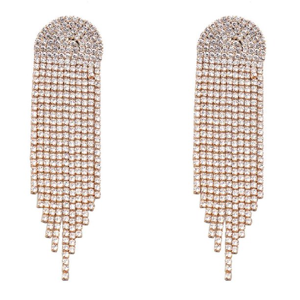 Pendientes largos de borla de araña de moda para mujeres y niñas, aretes  colgantes de diamantes de imitación para bodas, día de San Valentín