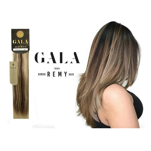 Cabello 100% Natural Gala Remy 18pLG Basicos #4/613 Castaño Con Luces Gala 18" | en línea