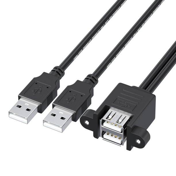 USB 3.0 - Hembra a doble USB macho de alimentación adicional cable  adaptador divisor Y-Cable negro