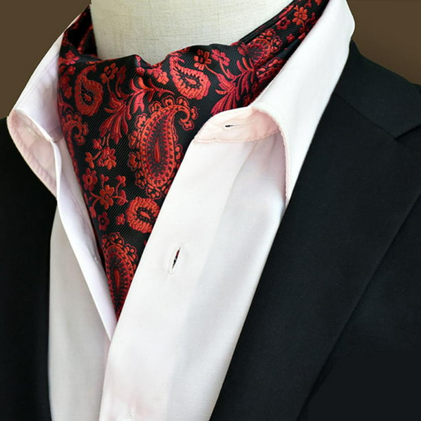 de ascot con de jacquard floral de cachemira victoriana vintage para hombre  04 Salvador corbatas de corbata para hombres
