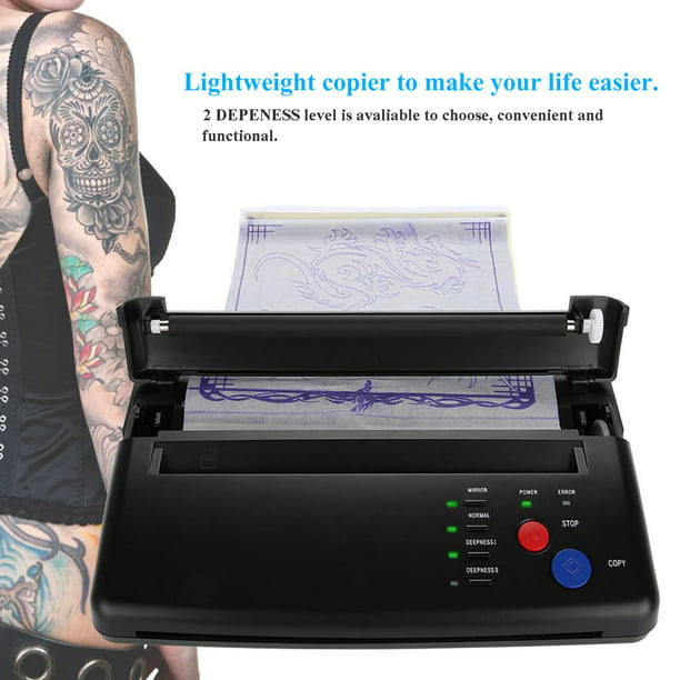 Máquina de tatuaje térmica, impresora de transferencia de papel, impresora  térmica A4, papel térmico, fotocopiadora, color negro