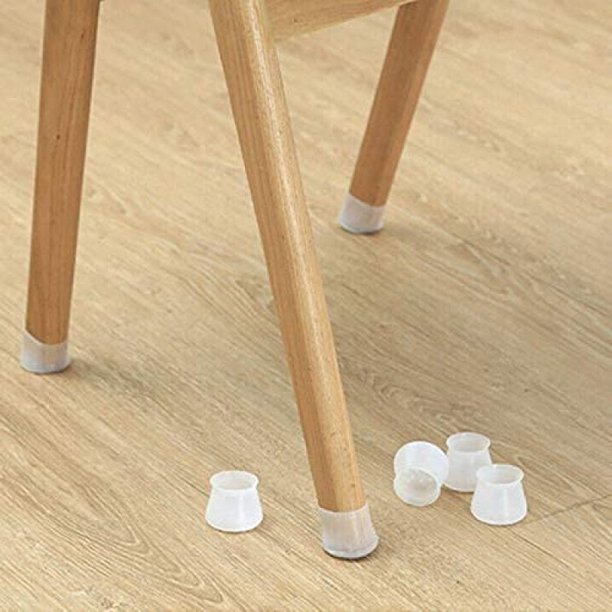 Tapas para patas de silla, protector de piso de silicona para muebles de  mesa (transparente-24)