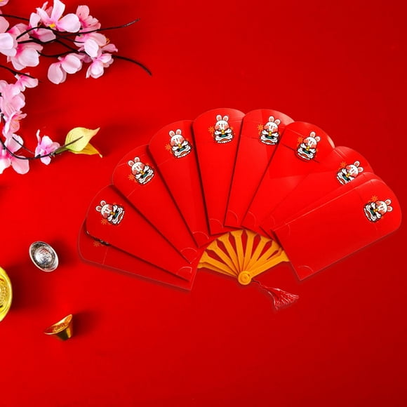 sobres rojos chinos con forma de plegable suministros de paquetes rojos sobres de dinero de la graduación  10 ranuras para tarjetas macarena sobre rojo chino