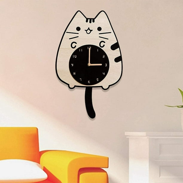 Reloj despertador para niños, lindo reloj despertador con diseño de flores  de dibujos animados y campana, reloj de escritorio sin tictac con luz