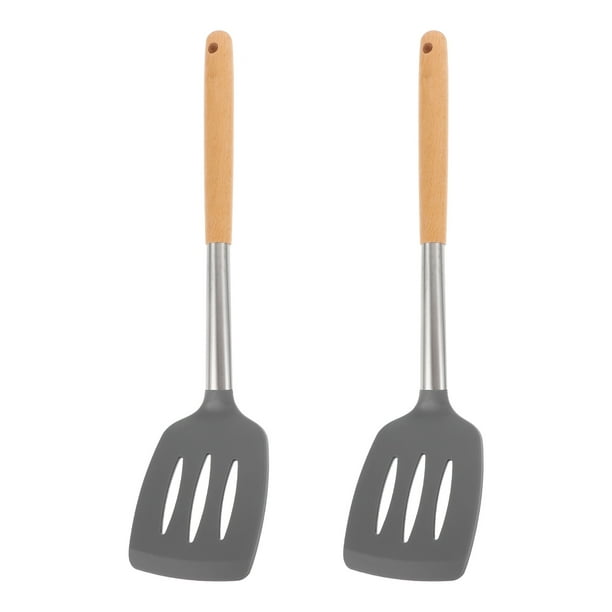 2 palas de silicona para el hogar, restaurante, utensilios de cocina,  espátula de cocina (gris). HOMEMAXS 11486565-MX