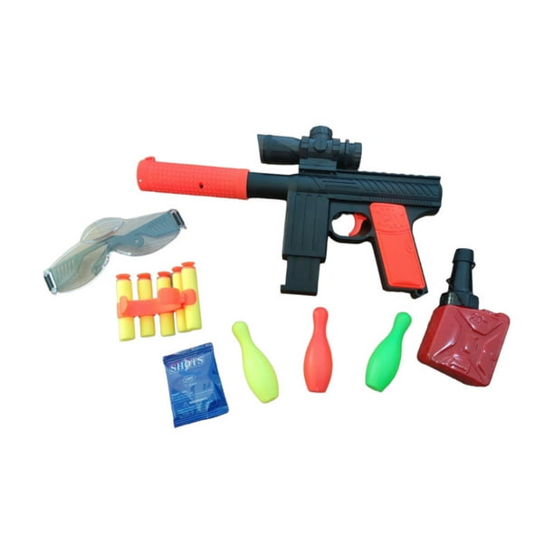 Pistola de Hidrogel The Baby Shop - con 1200 bolas de gel y 5 dardos de  espuma Negro 