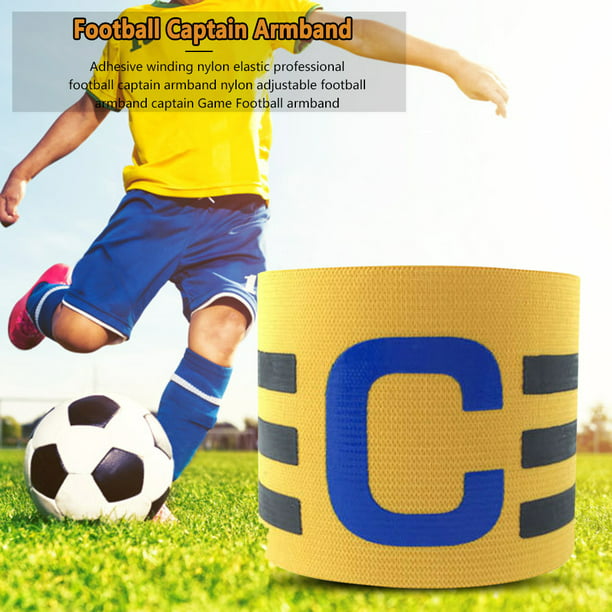  Ciieeo 2 brazaletes de capitán de fútbol con insignia de fútbol  ajustable para capitanes de fútbol, brazalete de fútbol para jugador de  fútbol, brazalete de nailon clásico para niño : Deportes