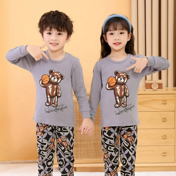 Pijamas Bebé Niños Niñas Otoño Manga Larga Ropa Para Niños Ropa De