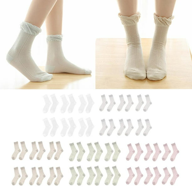 Calcetines cortos para mujer, corte bajo, tobillo atlético, de algodón  fino, casual, 6 pares