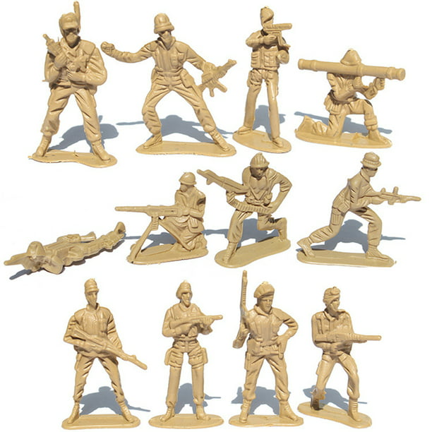 Set de 500 soldados de juguete de plástico para estrategia, con accesorios  para escenas y base de mesa de arena de 4cm Methold WJ3131-00