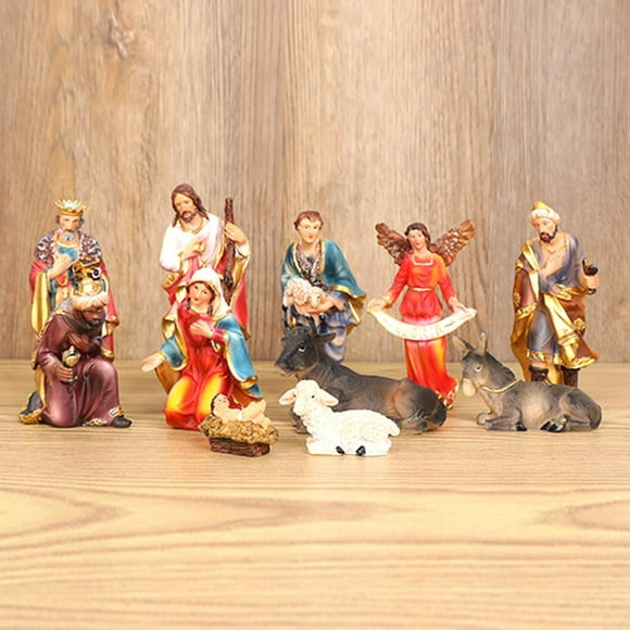 christmas nativity figurine manger christmas holy family nativity scene statue christmas decoration perfecl estatua de la figura de la natividad