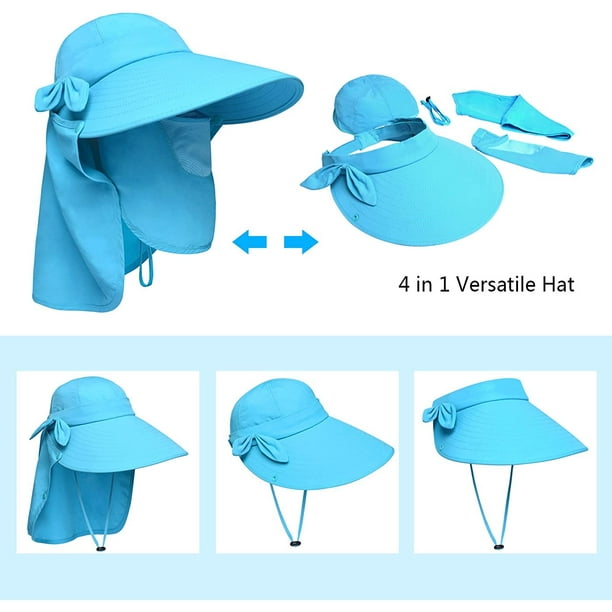 Sombrero para Sol Hombre y Mangas para Brazos Uv Protección,Gorro