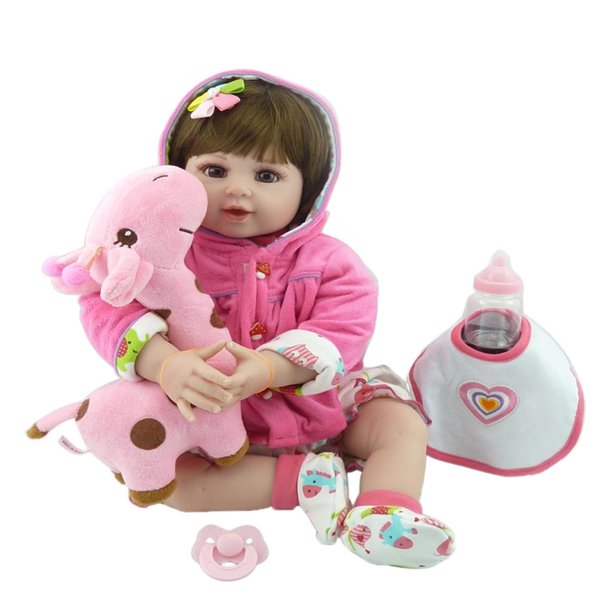 Bebé Reborn con Manta y Peluche de / Baby Doll Muñeca / Juguete Educativ  ño, 50cm Sunnimix Muñecas recién nacidas